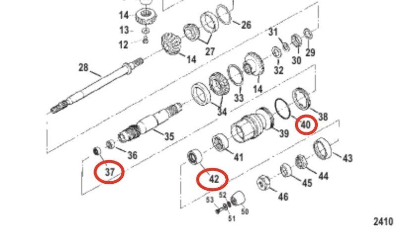 Lower Unit Oil Seal for Mercruiser Bravo III