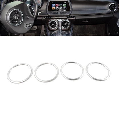 Silver Air Vent Outlet Ring Cover Trim for Chevrolet Camaro (2017-2022)