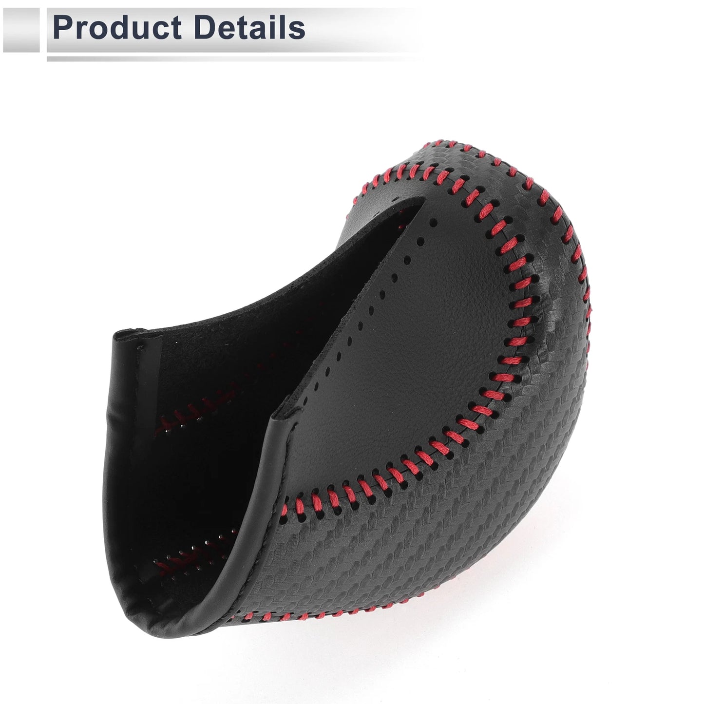 Gear Shift Knob Cover for Toyota Tacoma (2016–2022) Black Carbon Fiber Red