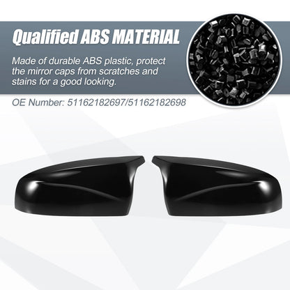 Rearview Mirror Cover for BMW X5 X6 E70 E71 (2008–2013) Gloss Black