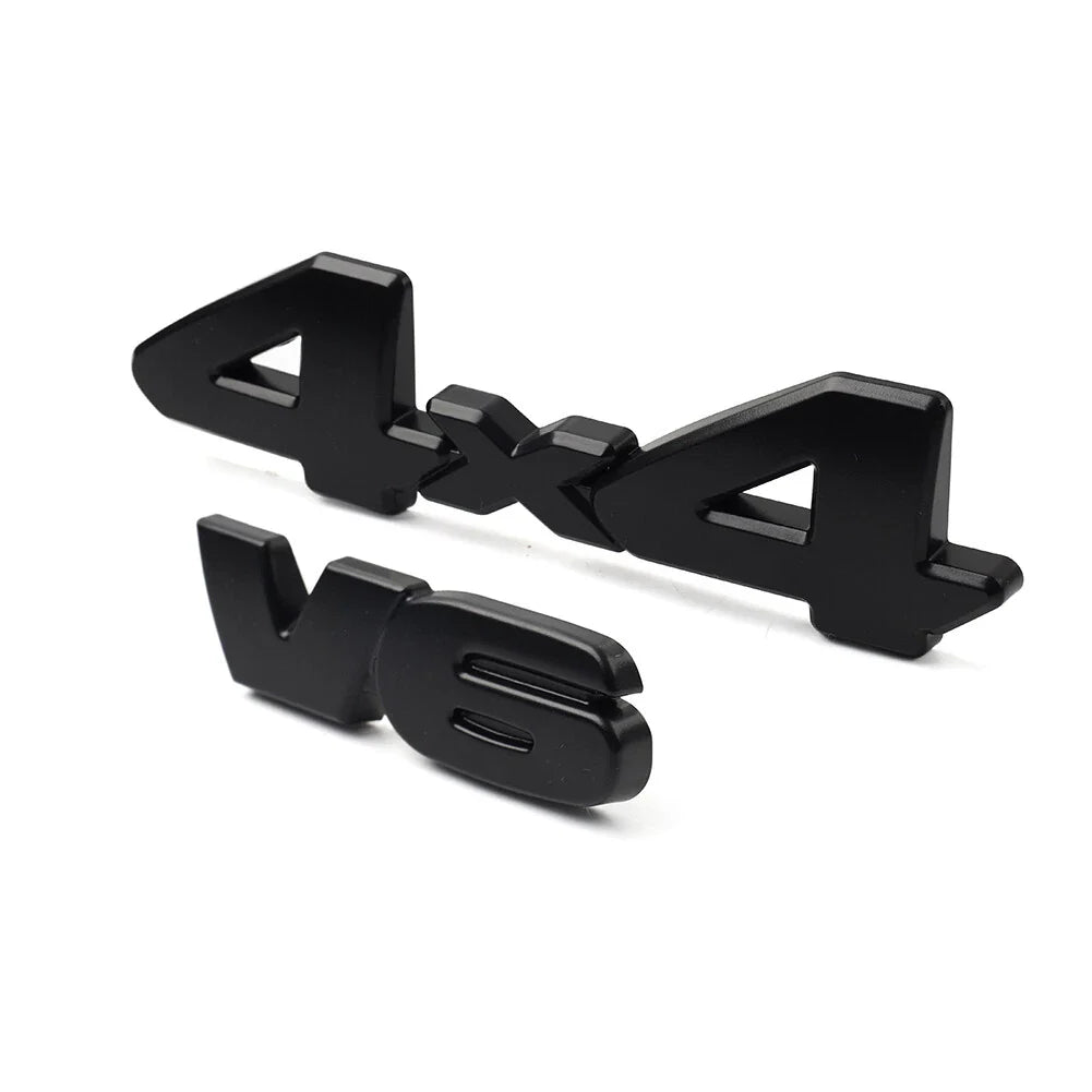 V6 4x4 3D Tailgate Emblem Badge Overlays for Toyota Tacoma, 4Runner, Tundra
