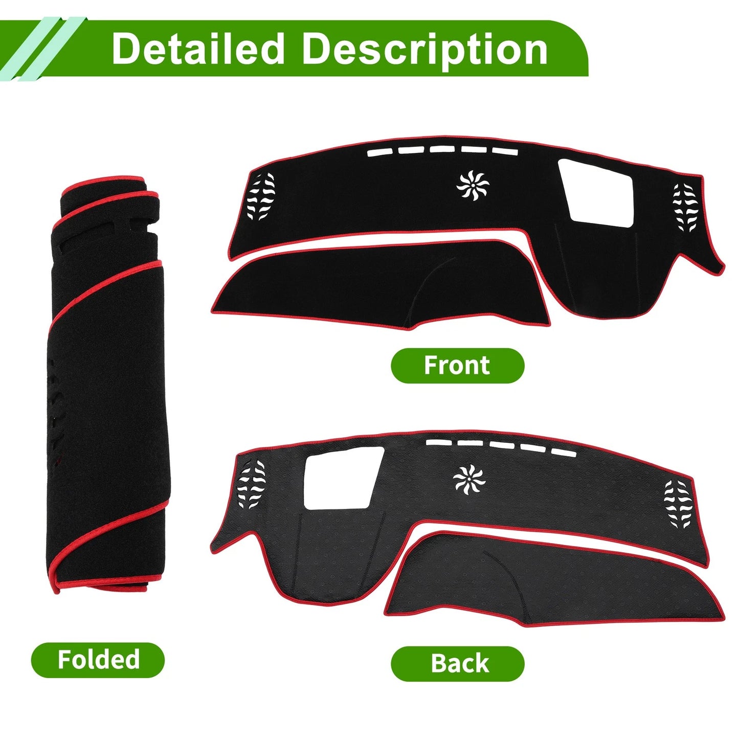 Dashboard Cover for Lexus RX (2022–2023) ALA10/ALH10 Black Red 1 Pc