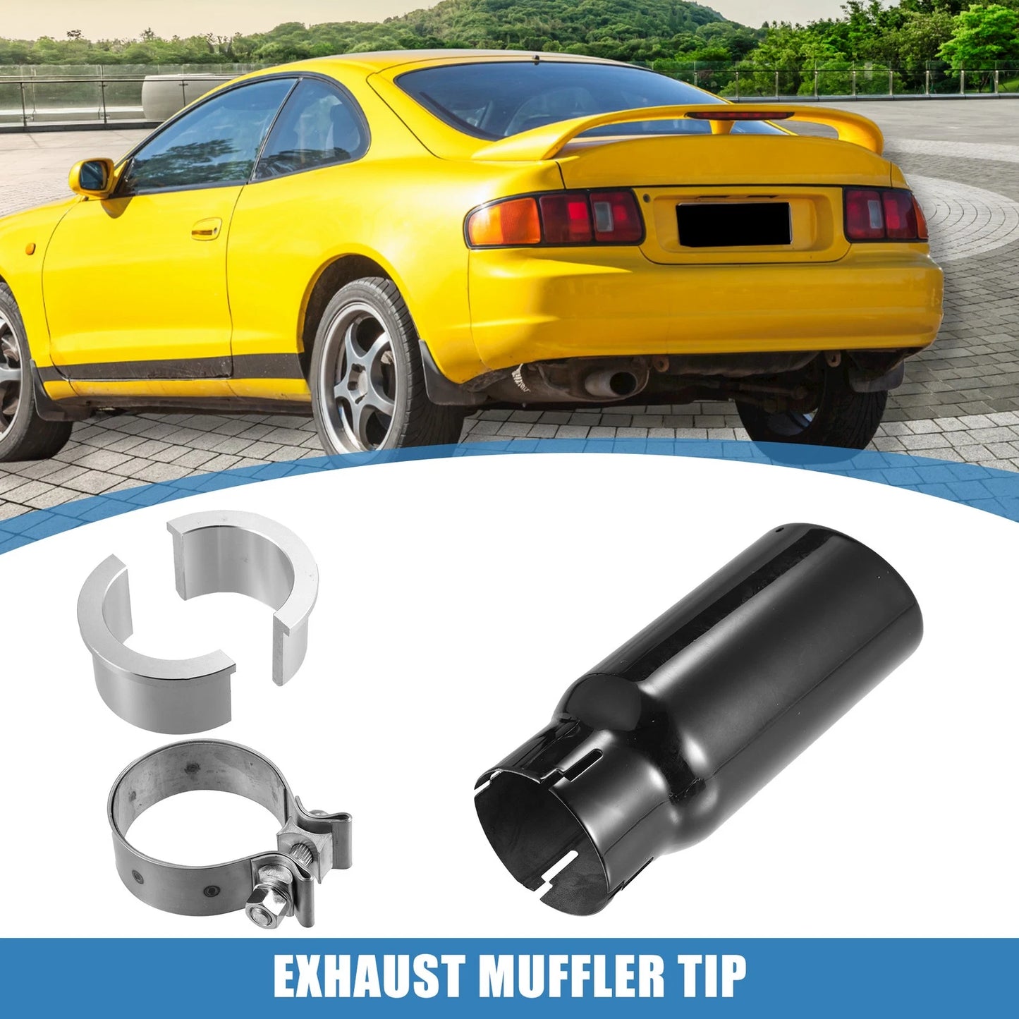 Set Exhaust Muffler Tip w/Clamp for Toyota 4Runner (2018–2021)