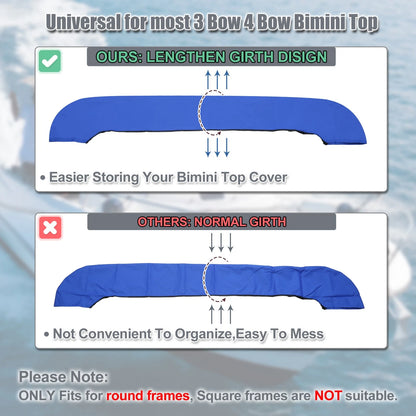 Bimini Top Storage Boot for Boat (85"-90" W) 600D Marine Grade Polyester