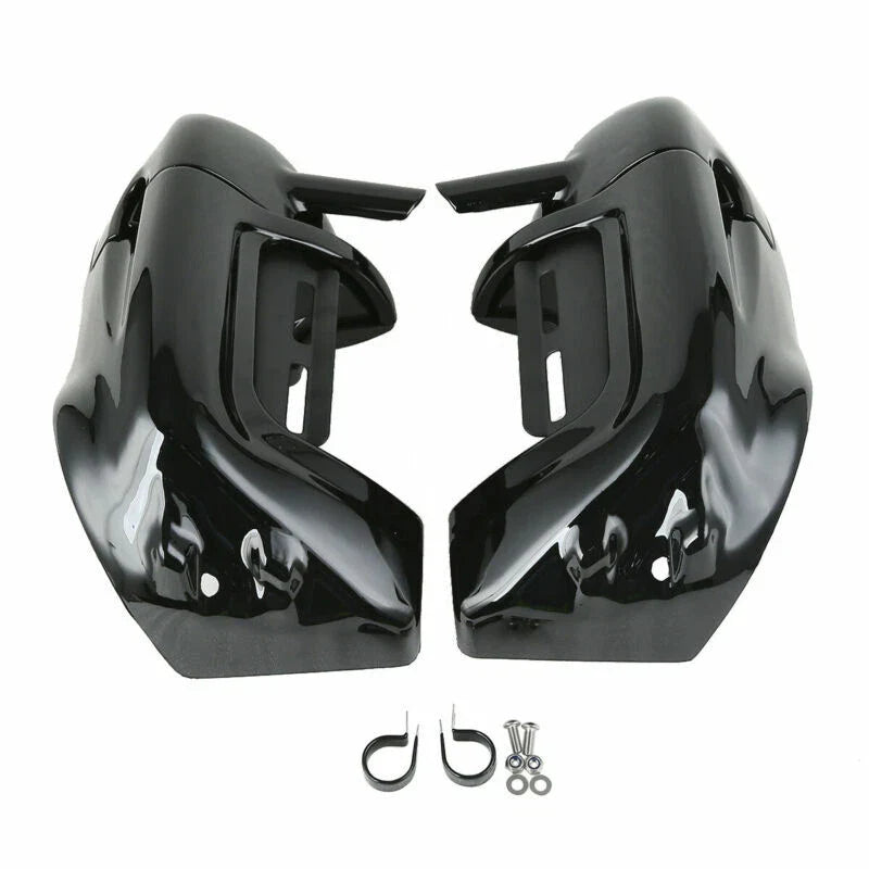 Black Lower Vented Fairing Engine Guard Crash Bar for Harley Road King (09-13)