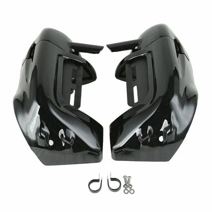 Black Lower Vented Fairing Engine Guard Crash Bar for Harley Road King (09-13)