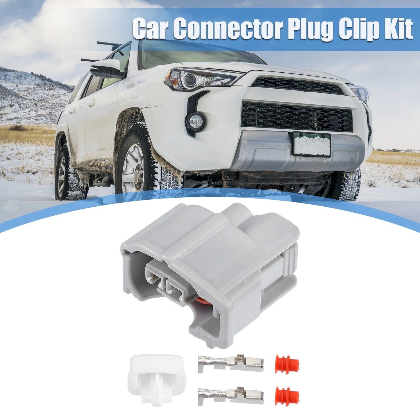 Set of 2 Fuel Injector Connector Adapter Plug Kit for Toyota (No.9098011875)