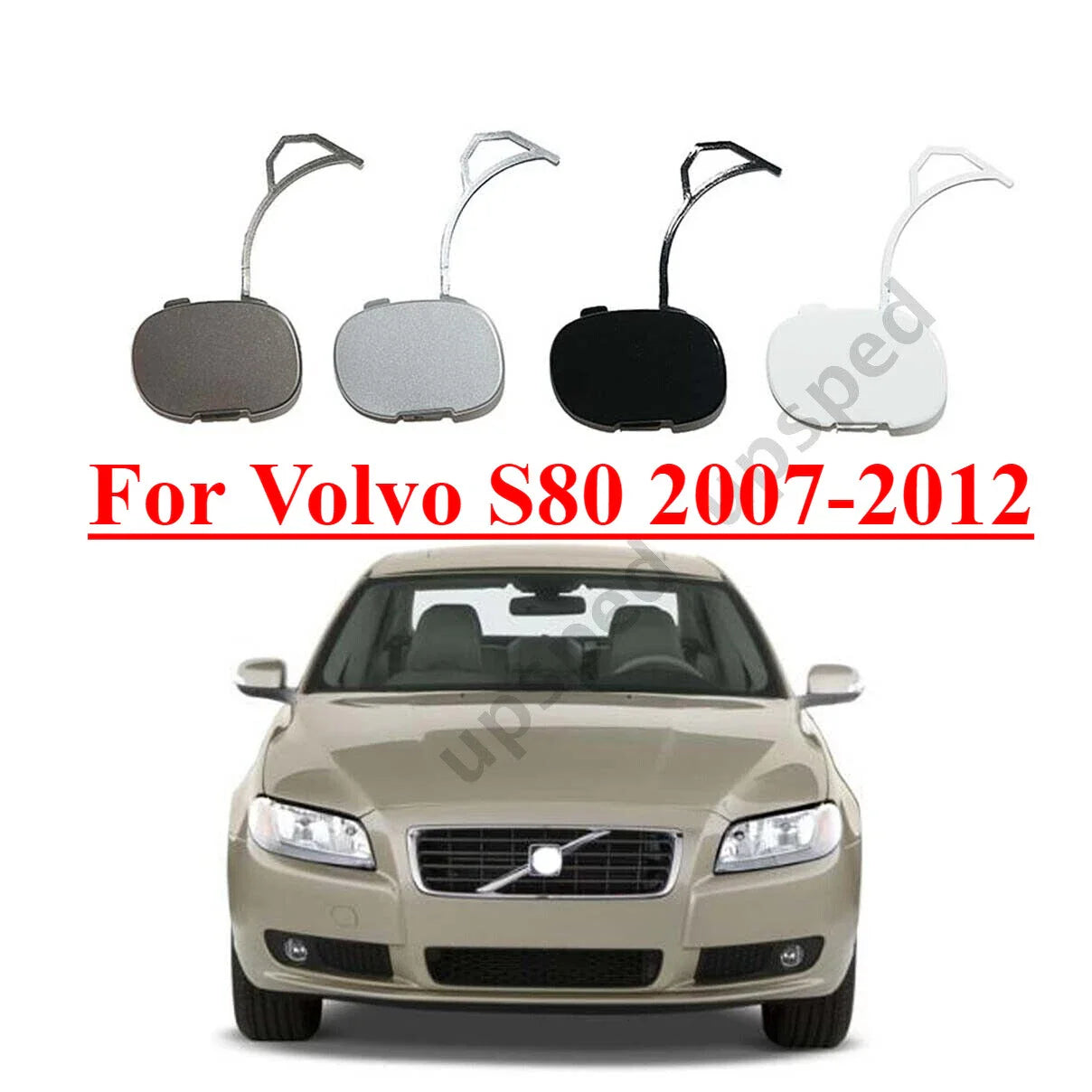 Front Bumper Tow Hook Eye Cover Cap for Volvo S80 (2007–2012)