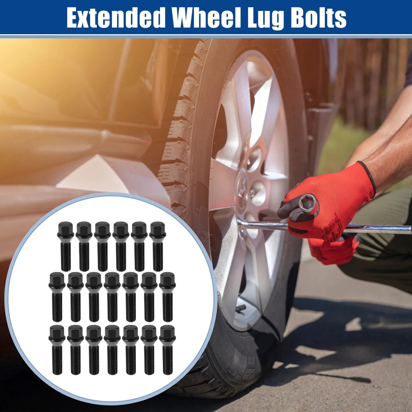 20 x Extended Wheel Lug Bolts M14x1.5 45mm Conical Seat for BMW X3 E83