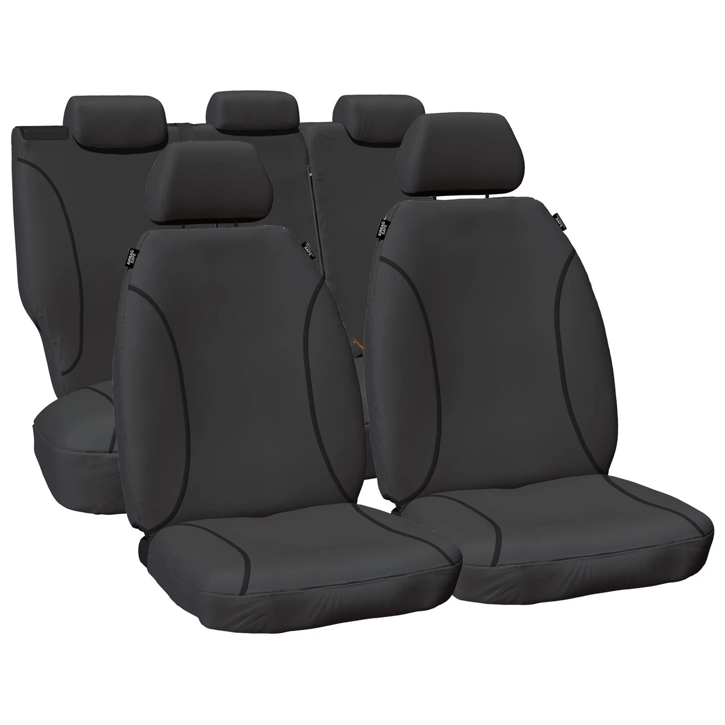 Set of 2 Grey Canvas Car Seat Covers for Colorado RG (2012–2013)