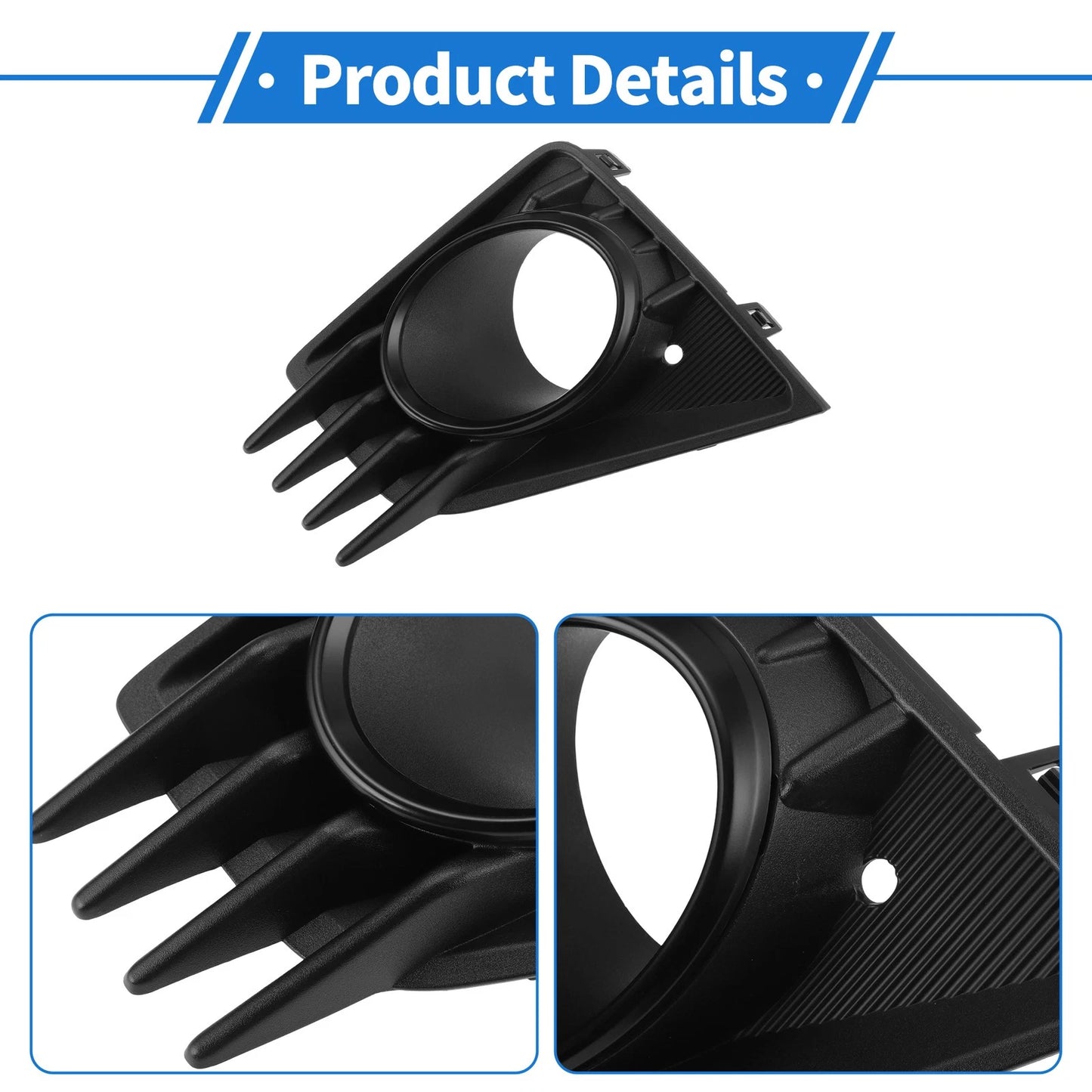 Front Left Fog Light Grill No.MI1038128 for Mitsubishi Mirage (2021–2024) Black ABS