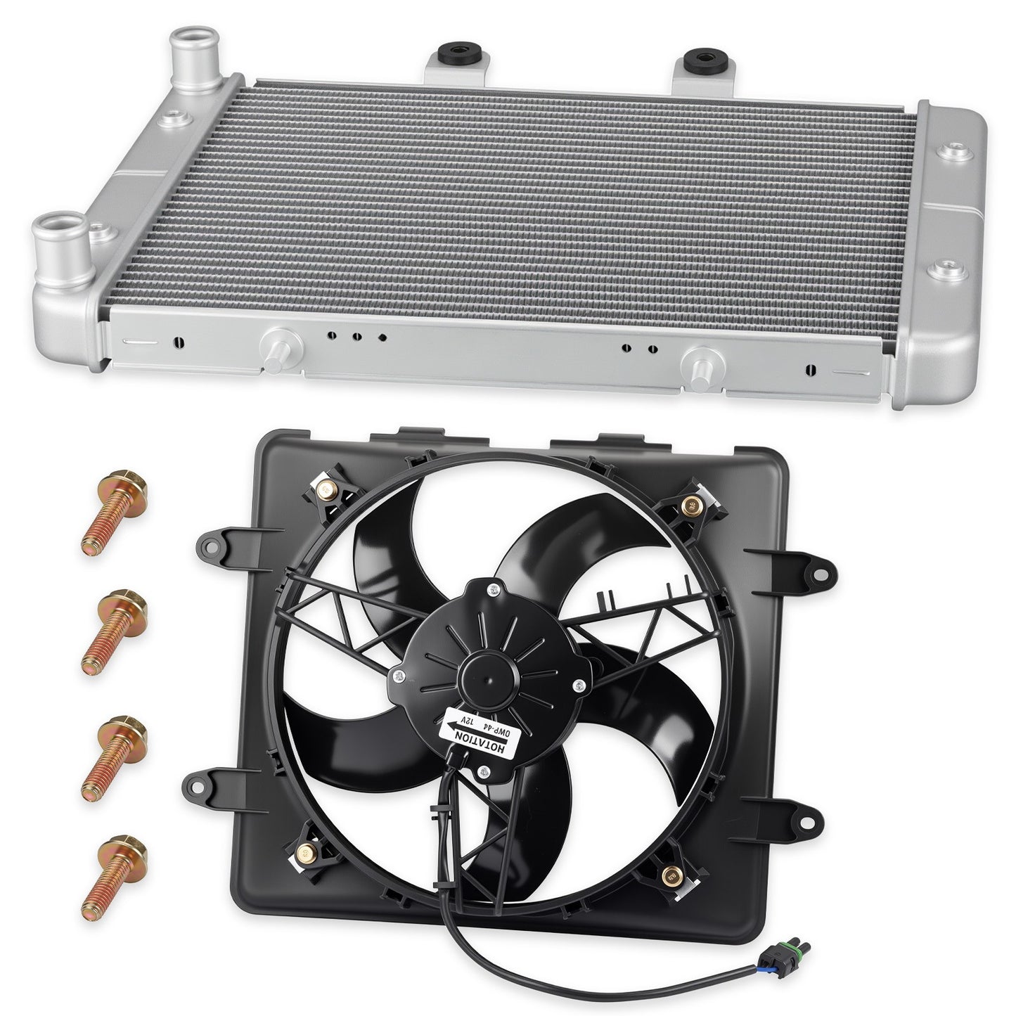 Aluminum Radiator & Cooling Fan for Polaris Sportsman (2002–2006)