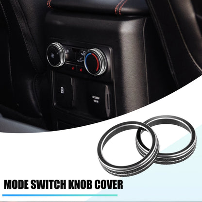 2X Air Temperature AC Knob Cover Aluminum Alloy for Ford Explorer