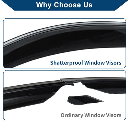 Car Window Deflectors for Hyundai Santa Fe Side Window Vent Visors (2007-2012)