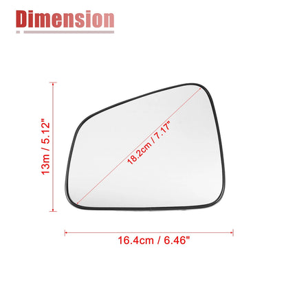 Heated Rearview Left Side Mirror Glass with Backing Plate for Chevrolet Trax (2013–2020)