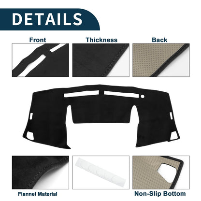Dashboard Cover Mat for Daihatsu Wake LA700S/LA710S (2014–2023) Black Set