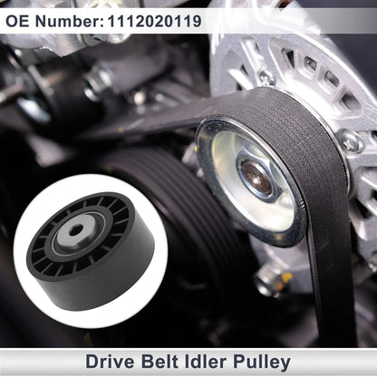 Drive Belt Idler Pulley for Mercedes-Benz C-Class (1995-2002) Black 1 x Pc