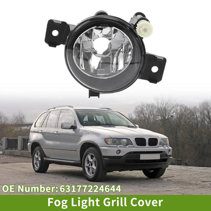 1 Pc Right Fog Light Grill for BMW X5 (2011–2013) No. 63177224644 Clear