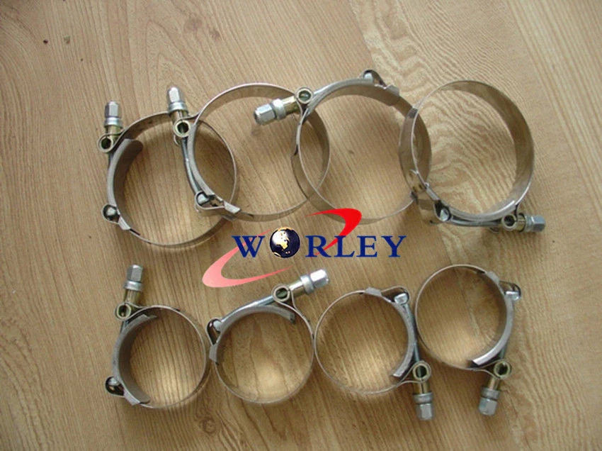 8 x 4" Turbo Pipe Hose Coupler T-Bolt Clamps for Universal