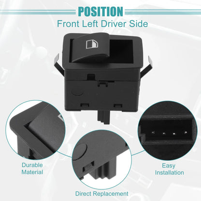 Front Left Driver Power Window Switch for BMW 323i (1999-2000)