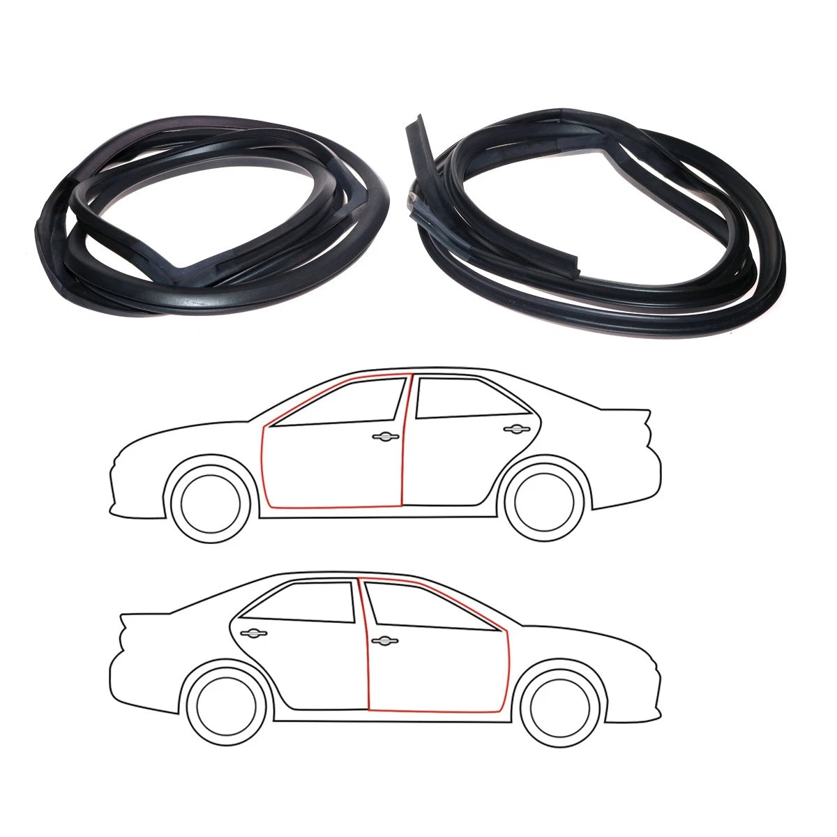 Front Door Weatherstrip for Toyota Land Cruiser BJ40 FJ40 (1969–1984)