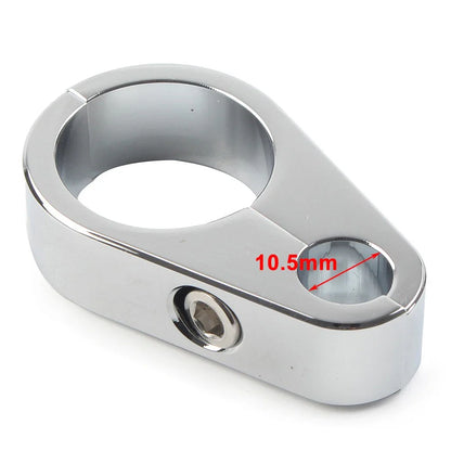 Black Brake Clutch Cable Wire Clamp Clip for Harley 1'' Handlebar