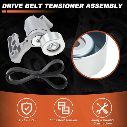 Serpentine Belt Drive Tensioner & Idler Pulley Kit for Lexus ES350 RX350 (2007–2012)