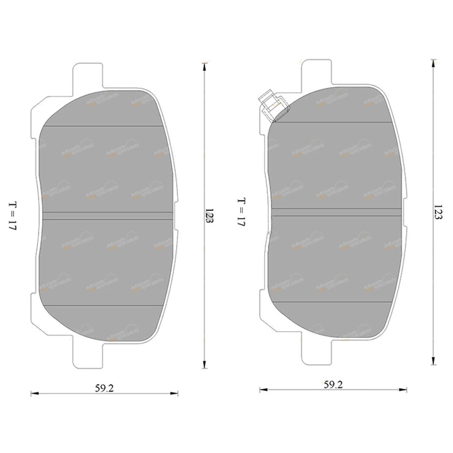 Set of 4 Front Disc Brake Pads for Toyota Avensis Verso (2001–2010)