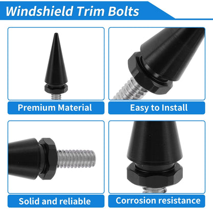 Windshield Bolts for Harley Davidson Street Glide (1996–2013) Aluminum Black