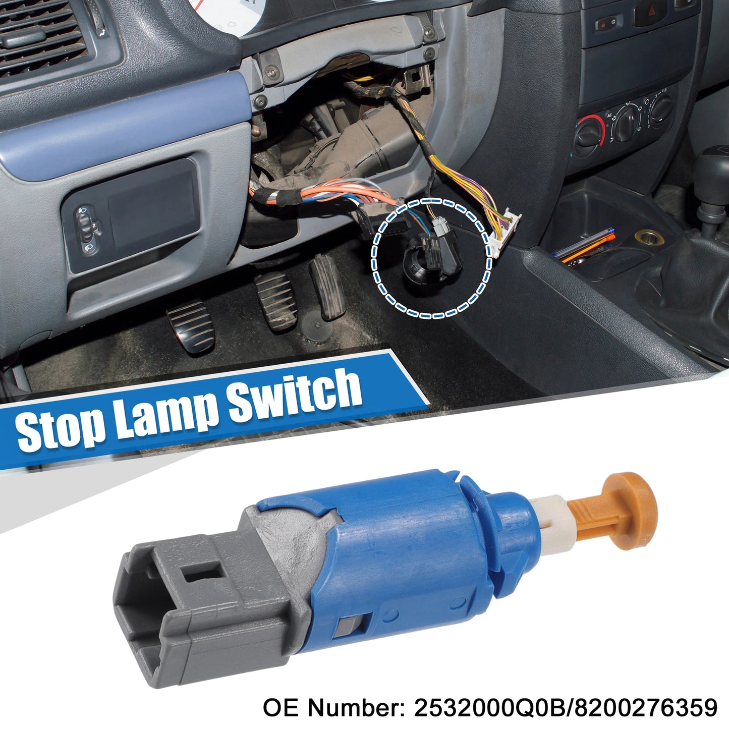Brake Light Switch for Vauxhall Movano Mk2 (No. 2532000Q0B)
