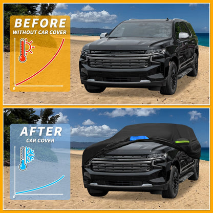 Waterproof Car Cover with Door Zipper for Chevrolet Tahoe