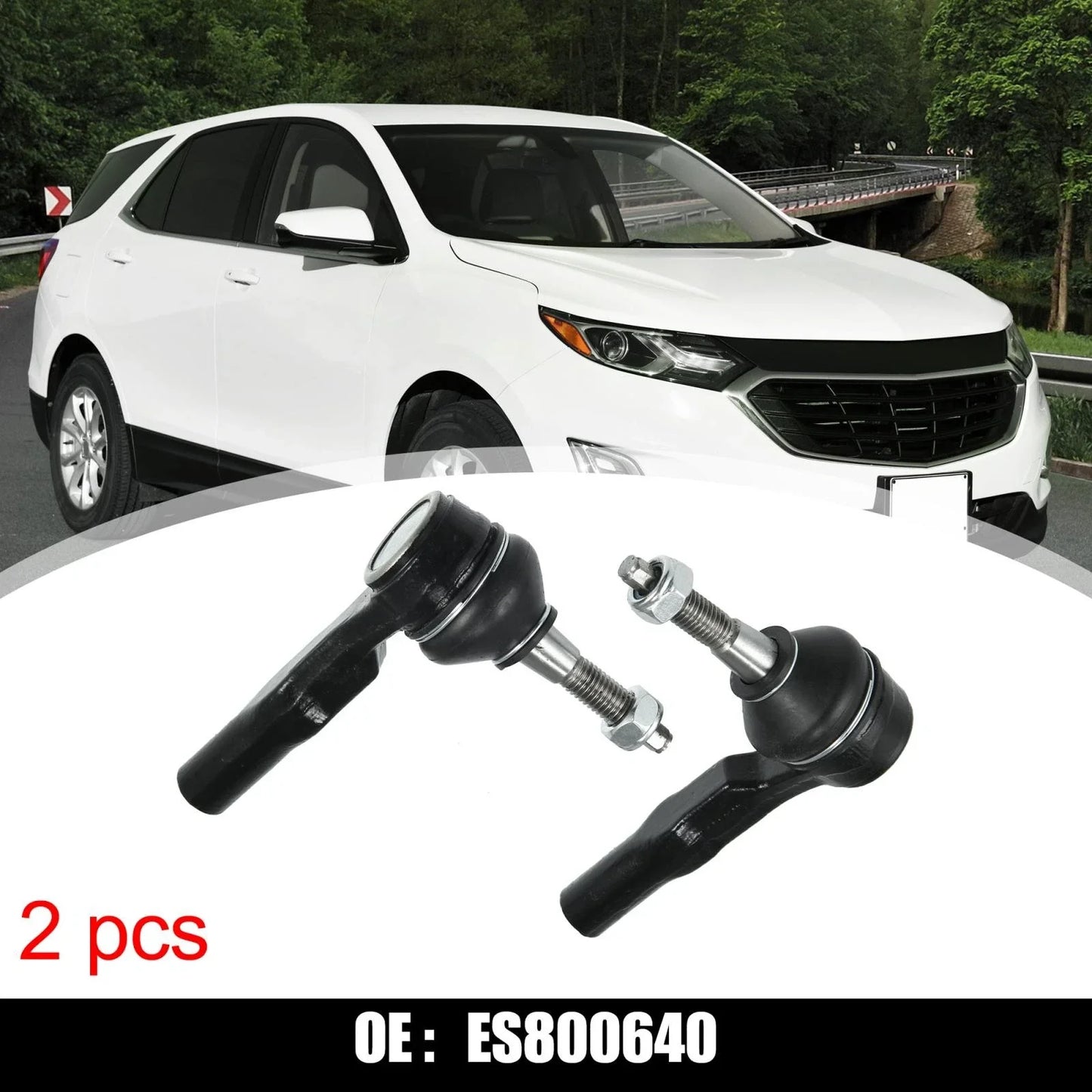 2 x Outer Tie Rods for GMC Terrain, Chevrolet Equinox (2010-2017)