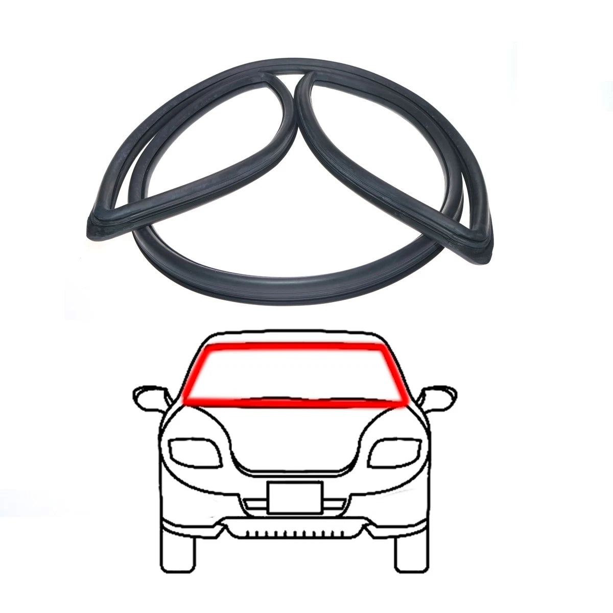 Front Windshield Weatherstrip for Toyota Corona Mark II (1968–1973)