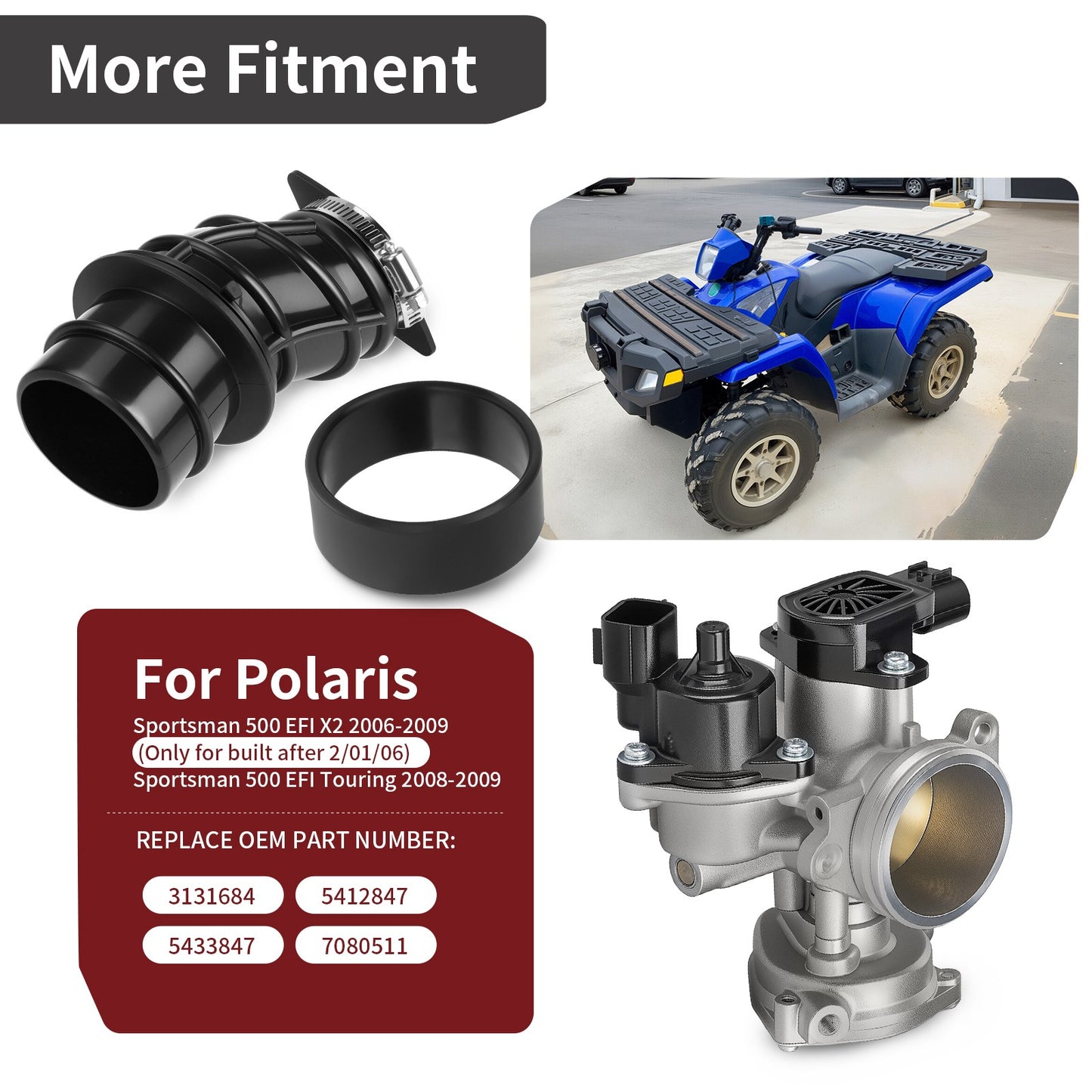 Throttle Body for Polaris Sportsman X2 500 EFI (2006–2009)