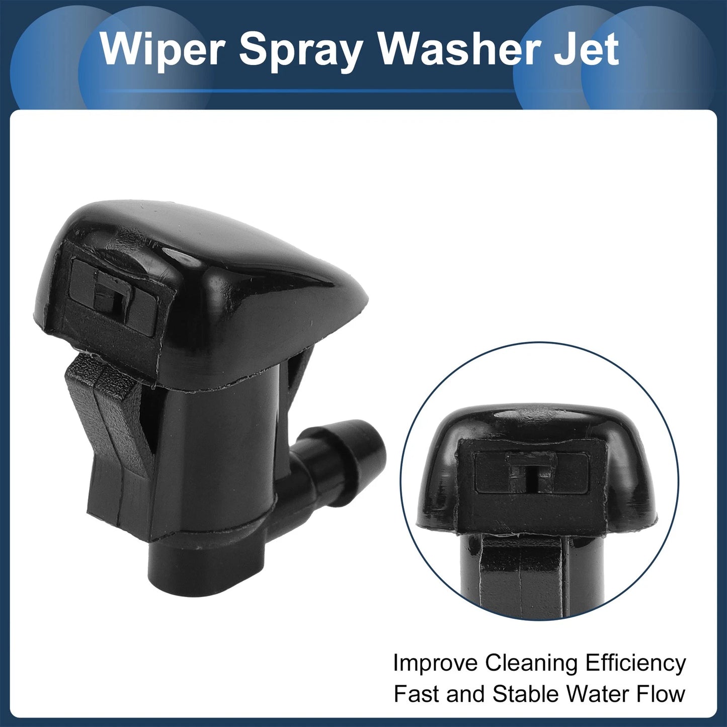 Set of 1 Windshield Washer Nozzle with Gasket for Chevy (No. 55372143AB)