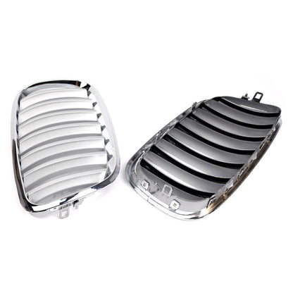 2X Chrome Front Bumper Grille for BMW X5 X6 (2007–2013)