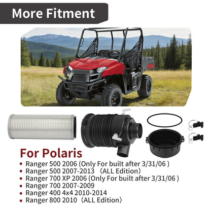 Air Box Cove Seal Clip & Air Intake Filter Kit for Polaris Ranger 500 (2006–2013)