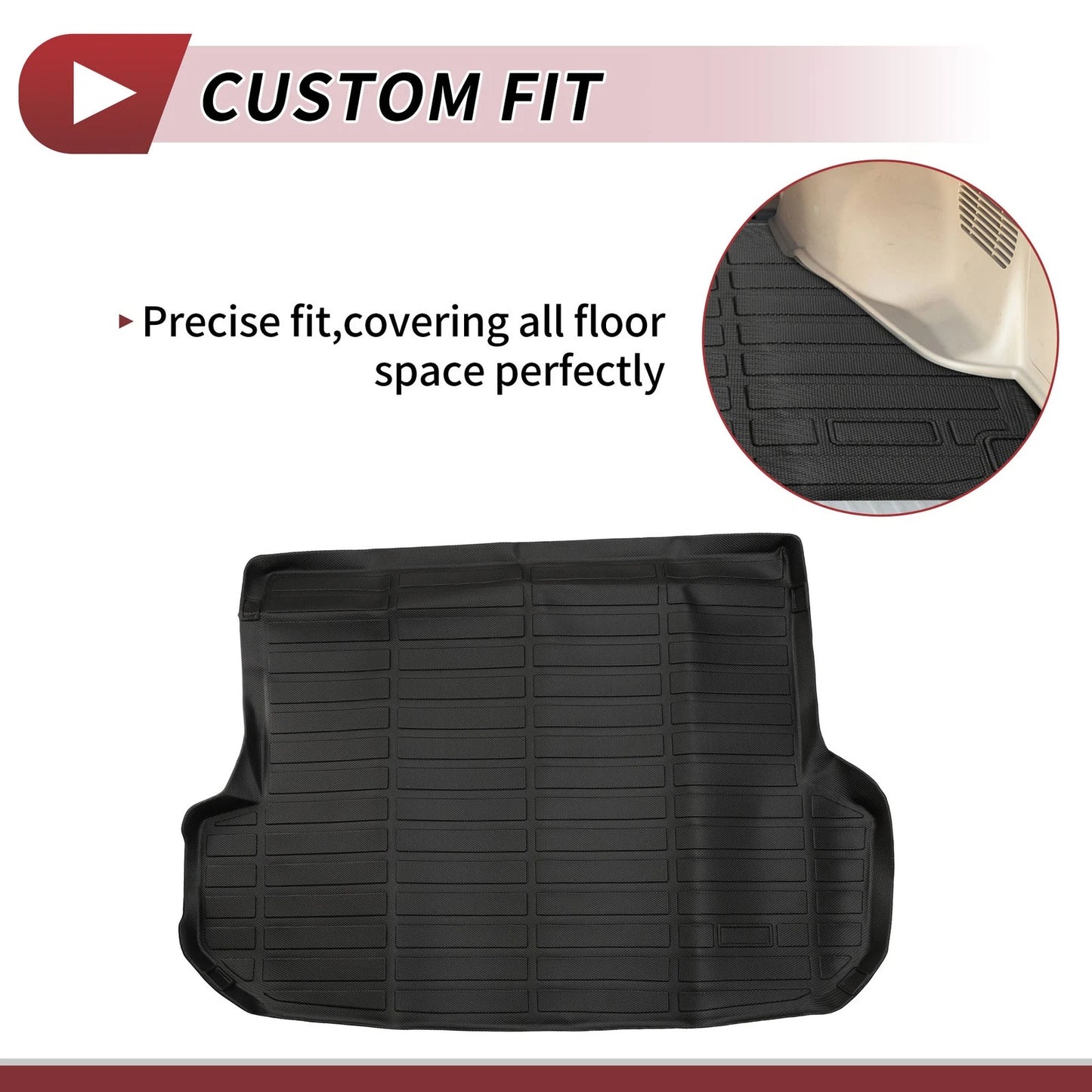 Trunk Mat for Lexus RX350 RX450h (2016–2022) TPE Cargo Liner Black