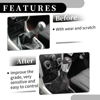 6 Speed Gear Shift Knob with Boot for VW Golf 5 (2003–2008) Faux Leather