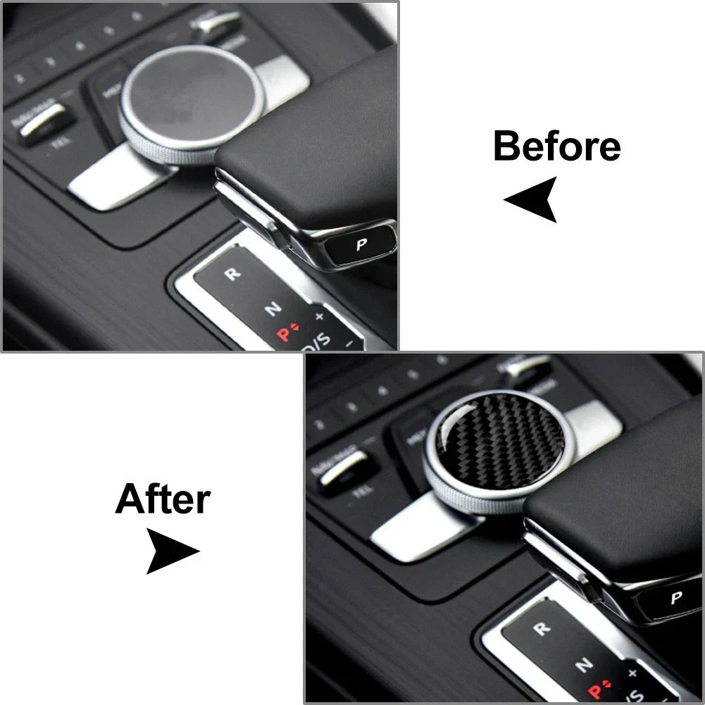 Carbon Fiber Central Control Switch Cover for Audi A4 B9 (2017-2019)