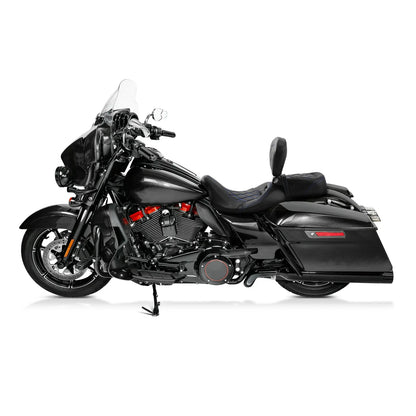 Black Driver Backrest Pad for Harley Touring CVO Road Street Glide (2009-2023)