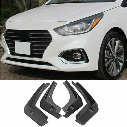 4 x Mud Fender Flaps Splash Guards for Hyundai Accent (2018–2021)