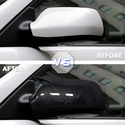 Carbon Fiber / 2 x / Side Mirror Horn Cover Cap Trim for Mazda 3 (2003–2008)