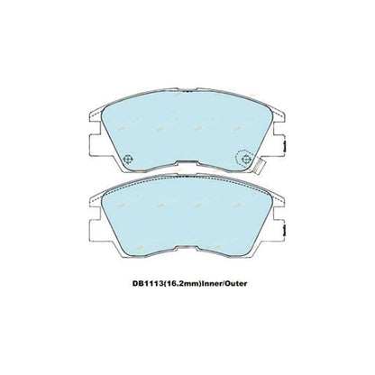 Set of 4 Bendix HD Front Disc Brake Pads for L300 Express Starwagon (1986–1994)
