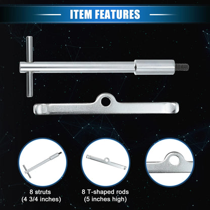 T-Shape Valve Cover Bolts Hold Down Kit for Chevy SBC 265-327 (1960–1990)