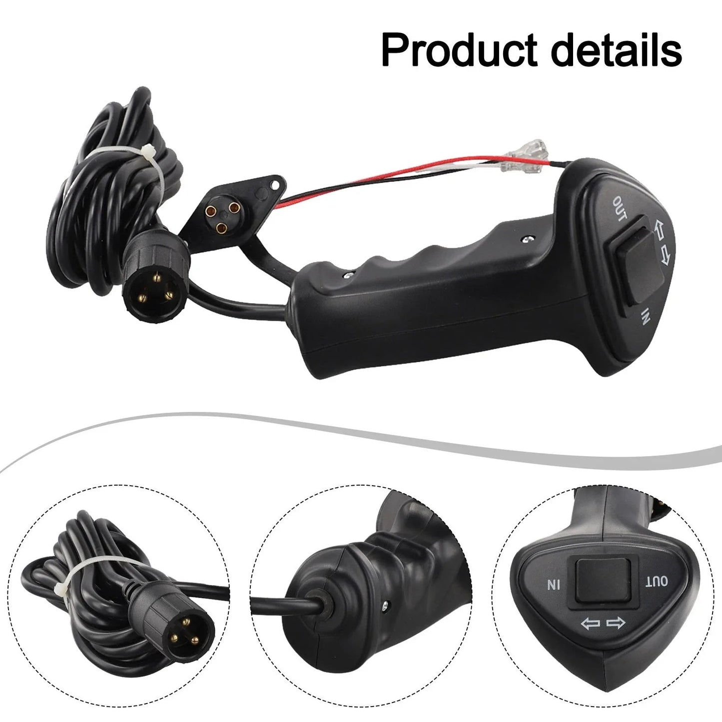 3-Pin Handheld Remote for Electric Winches for Cars and Trucks