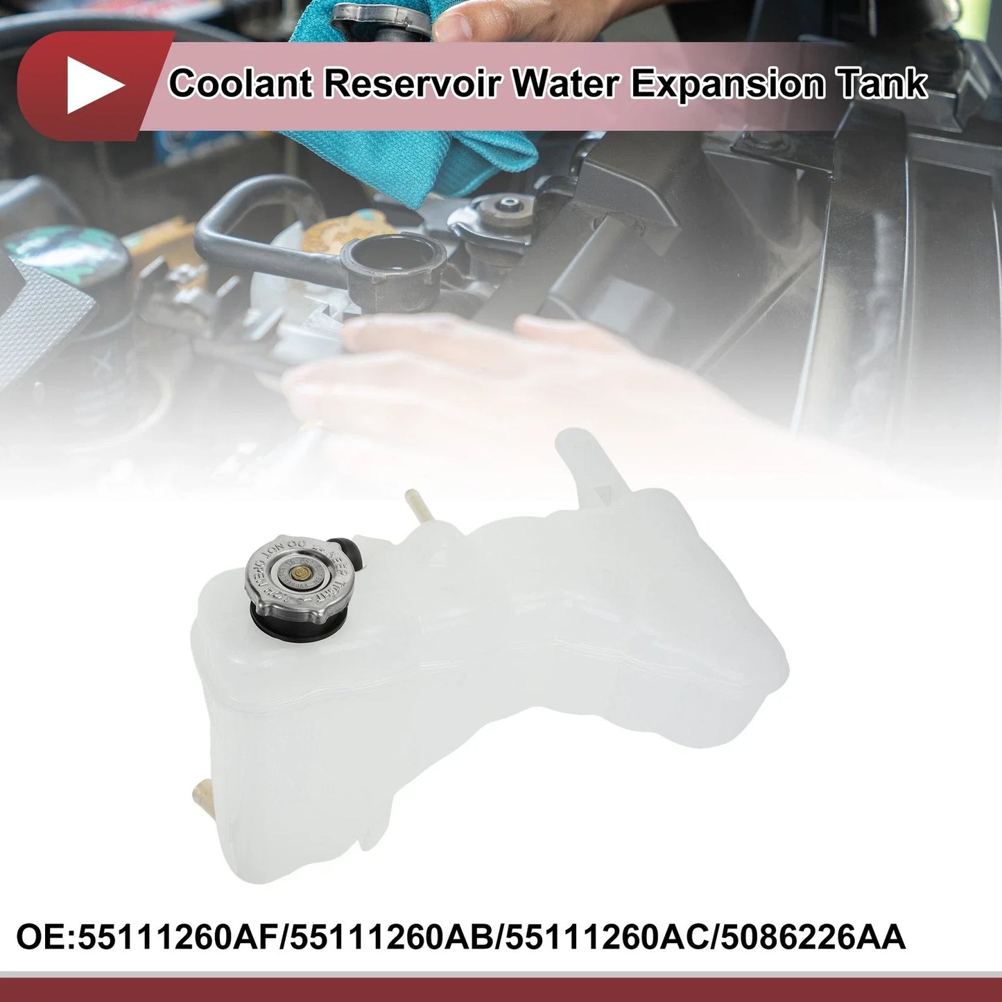Coolant Expansion Overflow Tank with Cap for Dodge Challenger ( Specified)