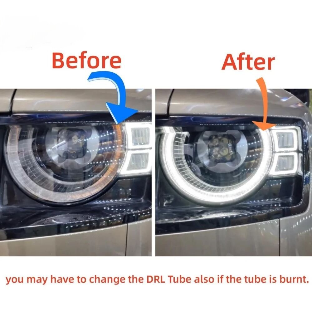 Set of 2 LED Headlights with DRL Halo for Land Rover Defender L663 (2020–2023)