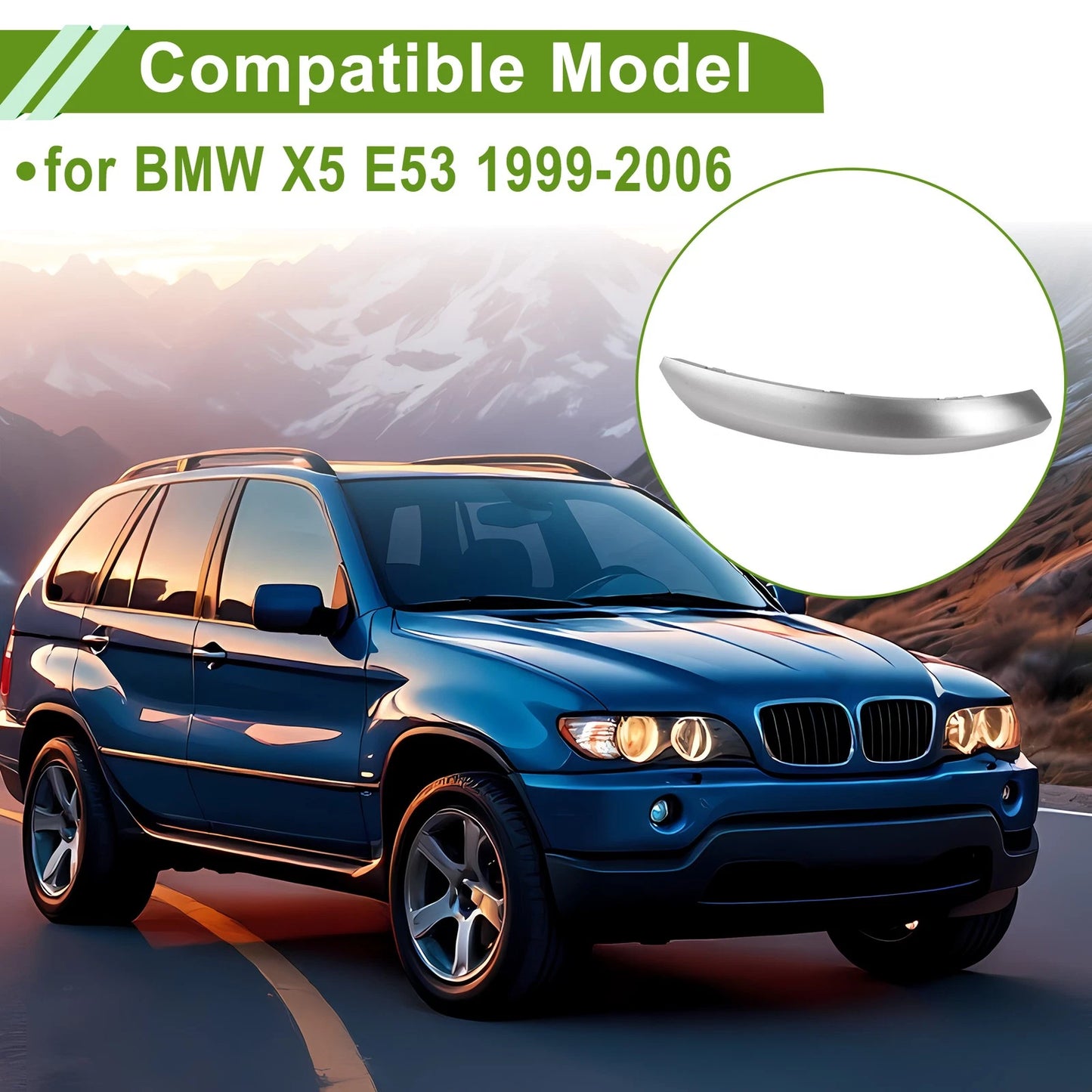 Door Panel Handle Pull Trim Cover for BMW X5 E53 (1999–2006) No. 51417122201