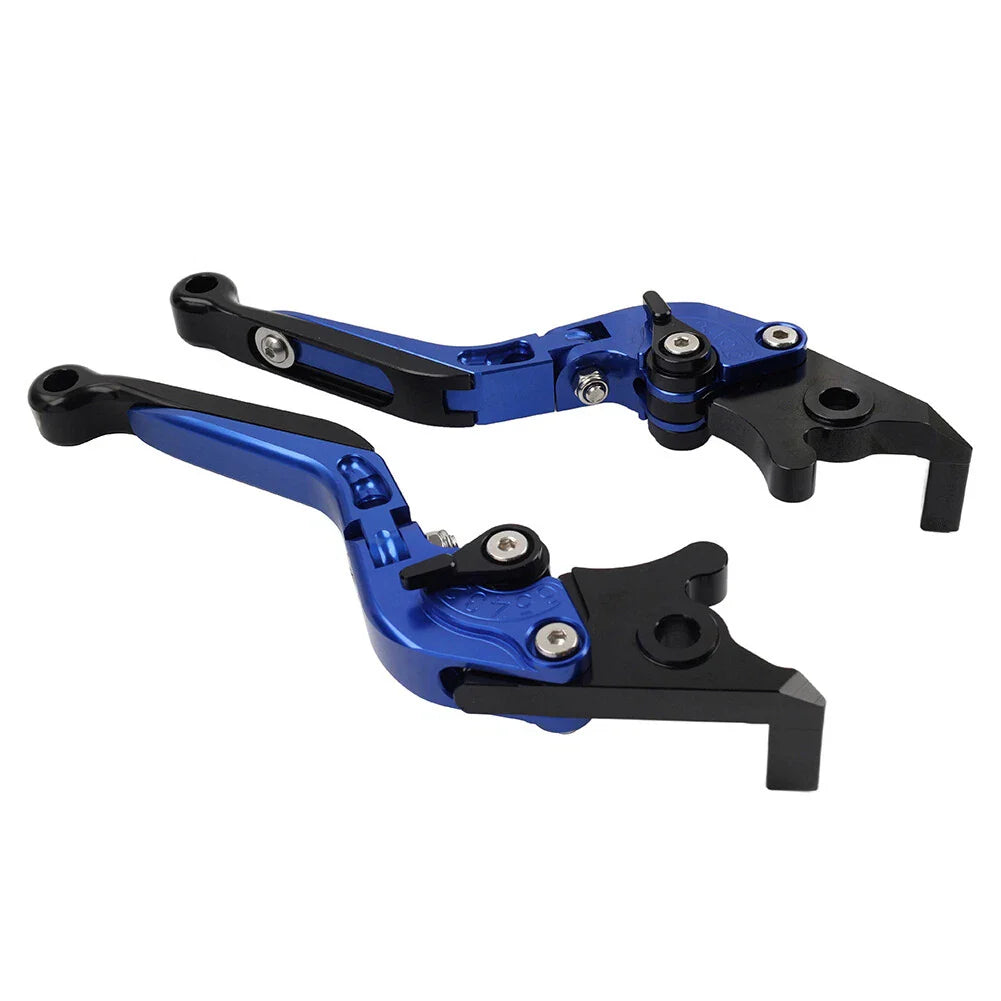 CNC Blue Extendable Brake Clutch Levers for Kawasaki ZX636R ZX6RR (2005-2006)